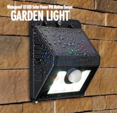 Waterproof 12 LED Solar Light, Solar Power PIR Motion Sensor LED Garden Light Outdoor Pathway Sense Solar Lamp Wall light