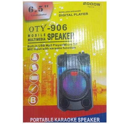 OTY Multimedia Portable karoke Speaker with bulit in USB/MP3 Player /Micro TF /Mic input with karoke Function