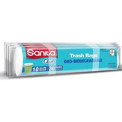 Sanita Club Biodegrdable Trash Bags 10 Gallons 90 Bags White