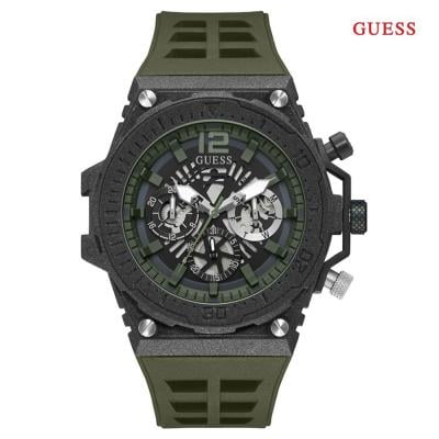 Guess GW0325G2 Black Case Green Silicone Watch