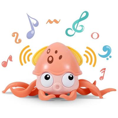 Baby Crawling Octopus Music Toy Walking Moving Musical Light Toy for Toddler Kid Assorted Color