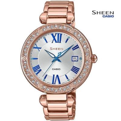 Casio Sheen Analog Silver Dial Womens Watch, SHE-4057PG-7AUDF
