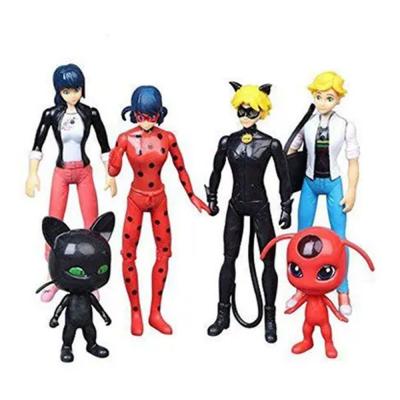 6 Piece Miraculous Ladybug Collectible Action Figure Model Toy For Kids N22161563A Multi