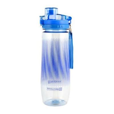 Royalford RF6422BL 850ml Plastic Water Bottle Wide Mouth with Hanging Clip