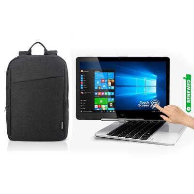 HP Revolve 810 G3 11.6 Inch Touch Screen Intel 5th Gen Core i5 Processor 8GB RAM 256GB SSD Storage Win10, Renewed with Lenovo B210 Casual 15.6 inch Laptop Backpack Black