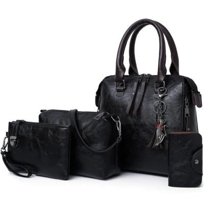Generic 4 in 1 Womens New Bag Set, Black color