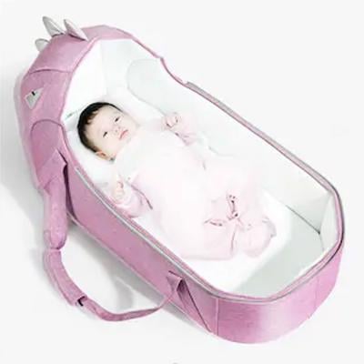 Sunveno SN_FTC_PI Foldable Travel Carry Cot, Pink