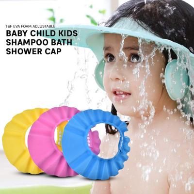 T&F EVA foam Adjustable Baby Child Kids Shampoo Bath Shower Cap Hat Wash Hair Shield with 34-45cm Head Circumference