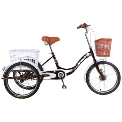 Big Grane 20 Size Tricycle with Basket Brown