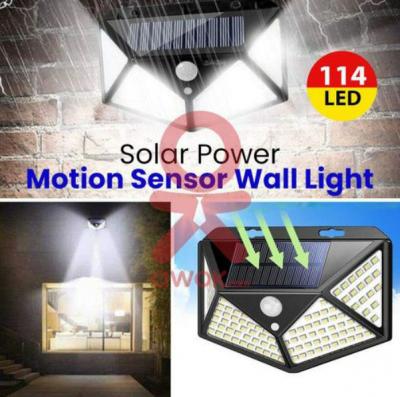Solar Power Motion Sensor Wall Light, Black