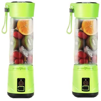 2 Pieces Portable And Rechargeable Battery USB Juicer Blender