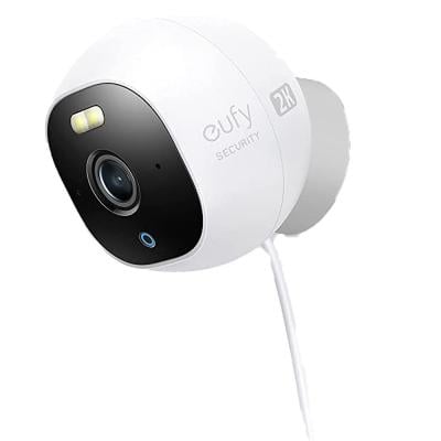 Eufy Security T8441221 Solo Outdoor Cam All in One Outdoor Security Camera with 2K Resolution Spotlight Colour Night Vision No Monthly Fees Wired Camera Security Camera Outdoor White with Black