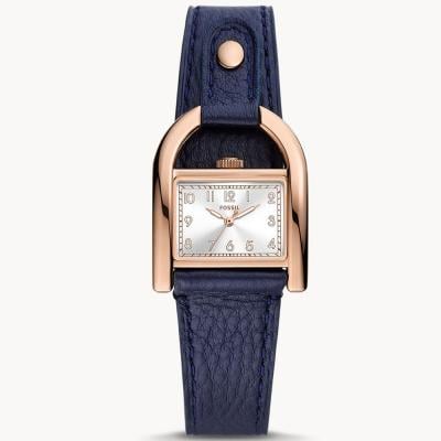 Fossil ES5266 Harwell Three-Hand Navy Eco Leather Watch