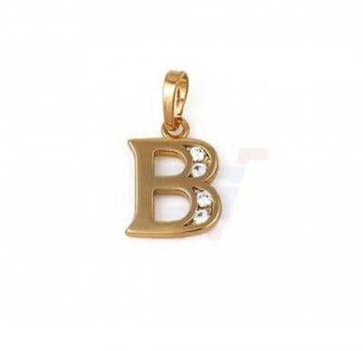 Xuping Necklace Pendant Gold Plated Letter  B