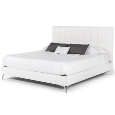5 Star FSF-Bed621553-01 Mova Domus Angela Modern Eco Leather Bed Super King without Spring Mattress White