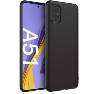 Frivety Back Cover for Samsung Galaxy A51 Soft Black