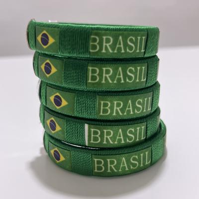 Set of 3 Brasil Football Wristband