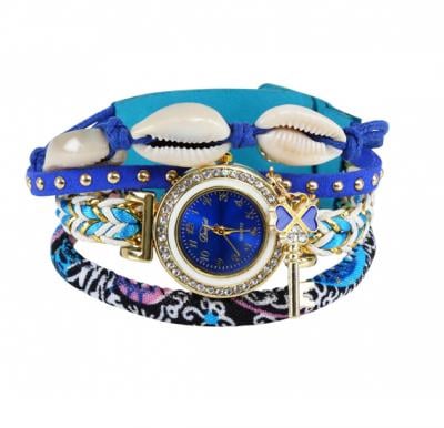 Sea Shell Bracelet Watch blue 