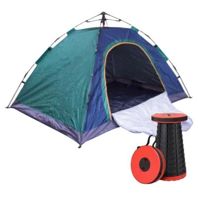 2 In 1 Camping Bundle, Pop up Chair and Camping Tent
