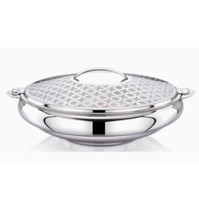 Blackstone Liverpool Hotpot Stainless Steel Casserole with Insulation Technology Keeps Food Hot for Long Time  Flat Type Silver