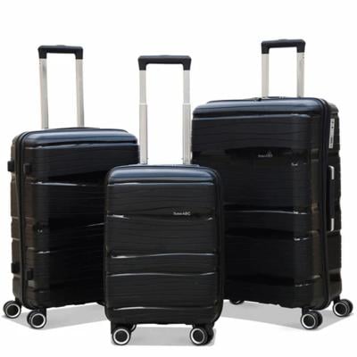 Master Material Luggage Hard Case Trolley Bag Lightweight 20 Inches PP Black