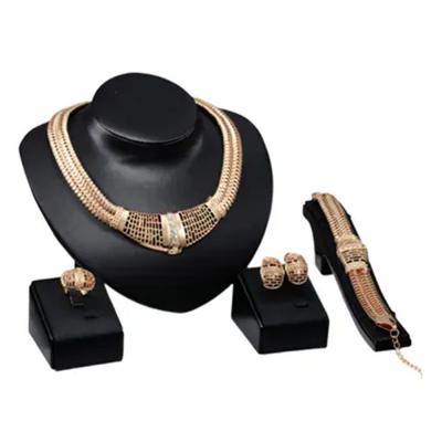 4 Piece Necklace Earrings Set N28331051A Gold