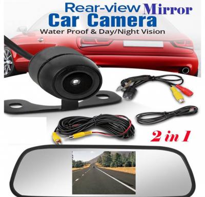 2 In 1 Bundle Front /Back Car Camera With 4.3 Inch Digital TFT LCD Mirror Monitor For Car And Trucks