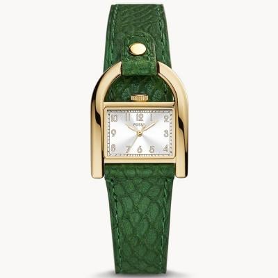 Fossil ES5267 Harwell Three Hand Green Eco Leather Watch