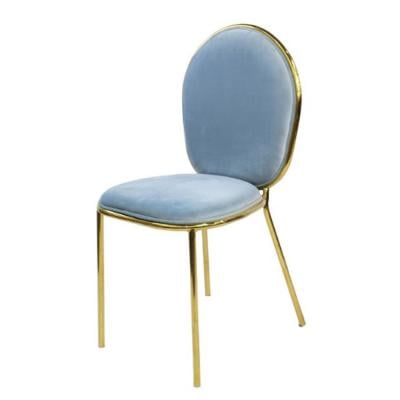Jilphar JP1094 Velvet Dining Chairs with Golden Metal Leg Front and Back
