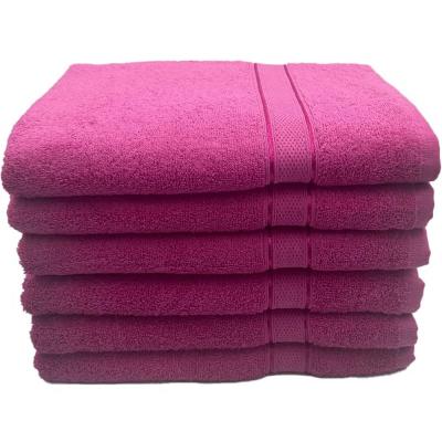 BYFT 110101007964 Daffodil - Bath Towel 70x140 cm - Set of 6 - Fuchsia Pink - 100% Cotton