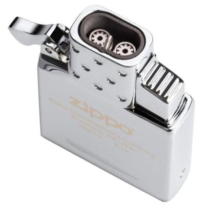 Zippo 65827 Butane Lighter Insert Double Torch Silver