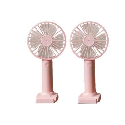 2 Pcs USB Mini Portable Desktop Fan Mute Rechargeable Table Office Air Cooler Strong Wind Summer Outdoor Travel Hnadheld Cooling Fan