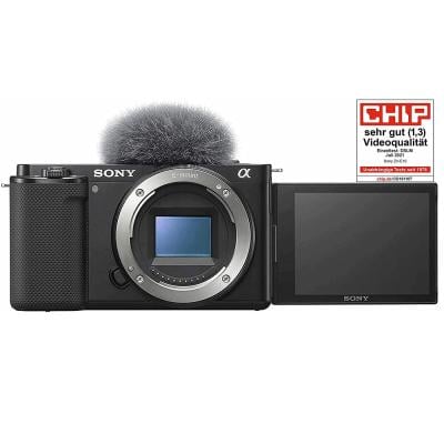 Sony Alpha ZV E10 APS C Mirrorless Interchangeable Lens Vlog Camera Body Only Vari Angle Screen For vlogging  4K Video, Real Time Eye Autofocus, Black