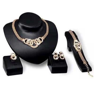 Jewellery N16536588A Necklace Earring Set Gold