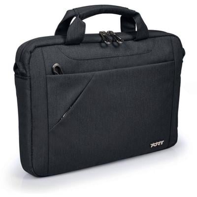 Port Designs PR-135071 Sydney Top Loading Travel Professional Business Briefcase Bag, Black
