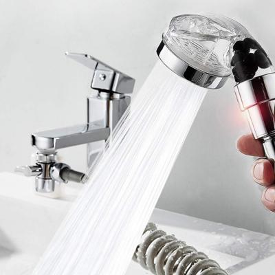 ​Bathroom Basin Water Tap External Shower Head Set for Hair Washing Silver