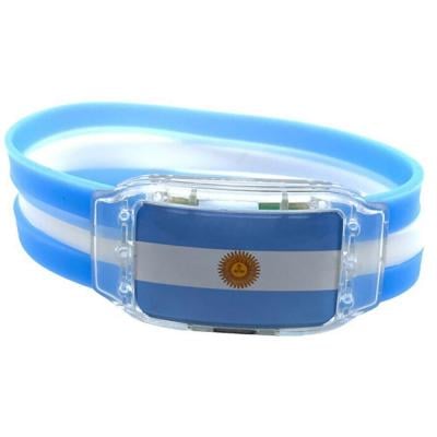 LED Glow National Flag Light Up Wristbands Watch Assorted