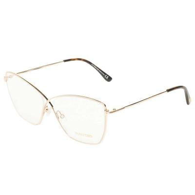 Tom Ford FT5518 Butterfly Gold Eyeglasses for Women, Size 57