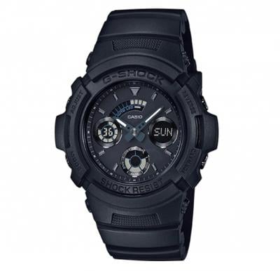 Casio G-shock Mens Black out Series All Black Analog Digital Mens watch, AW-591BB-1ADR 