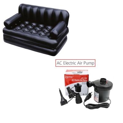 2 in 1 Bestway 75054 Multi-Max 5-in-1 Air Couch Sofa 1.88M X 1.52M X 64CM and AC Electric Air Pump