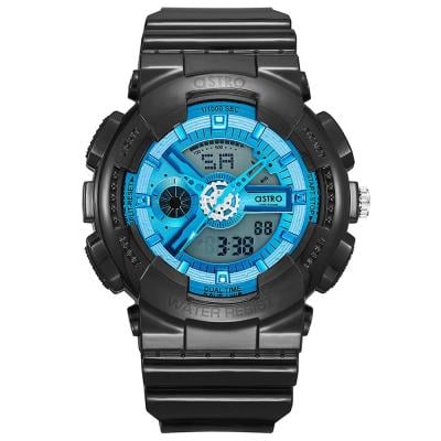 Astro 22207-PPBL Mens Digital Blue Dial Watch