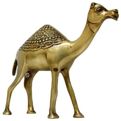 AJTC Antique Brass Camel Decor Statue Figurines for Animal Sculpture of Good Luck, 903A