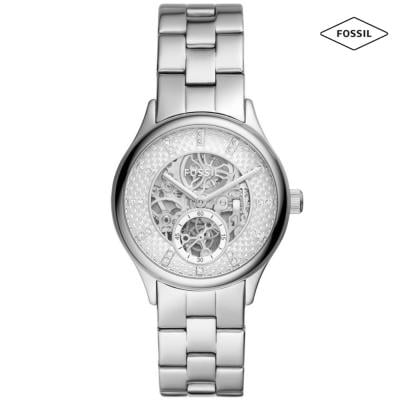 Fossil BQ3649 Automatic Analog Watch For Women, Silver