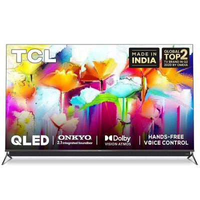 TCL 55 inches 4K Ultra HD Certified Android Smart QLED TV,  55C815, Metallic Black