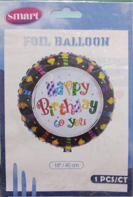 Smart 18 inch Foil Balloon, Black