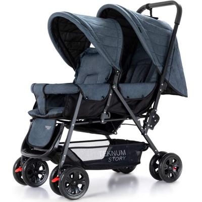 Teknum ST_TWS_GY Double Baby Stroller Grey