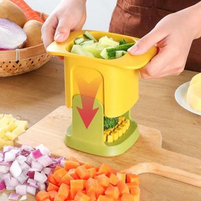 2-IN-1 Vegteble Chopper Dicing And Slitting Yellow And Green
