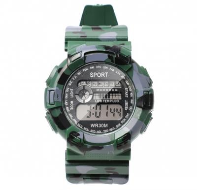 Digital Analogue Sport watch WR30M Green,Alg003
