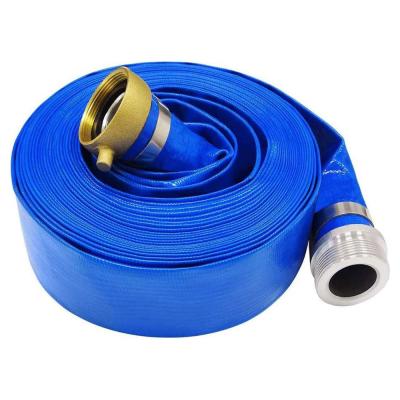 3x 50 Inch Blue PVC Backwash Hose for Swimming Pools, Heavy Duty Discharge Hose Reinforced Pool Drain Hose with Aluminum Pin Lug Fittings