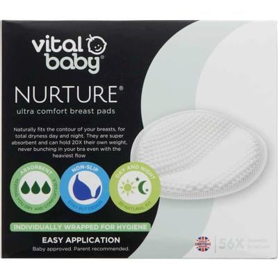Vital Baby Nurture Ultra Comfort Disposable Breast Pads 56pk White